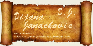 Dijana Janaćković vizit kartica